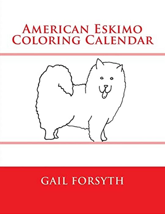 American Eskimo Coloring Calendar-..