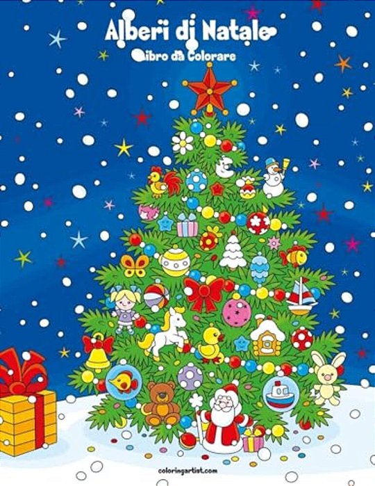 Alberi Di Natale Libro Da Colorare 1-..