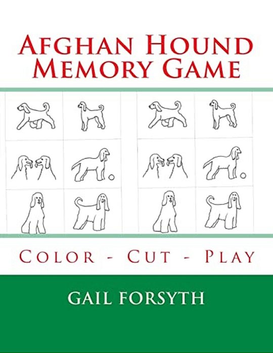 Afghan Hound Memory Game: Color - Cut - Play-..