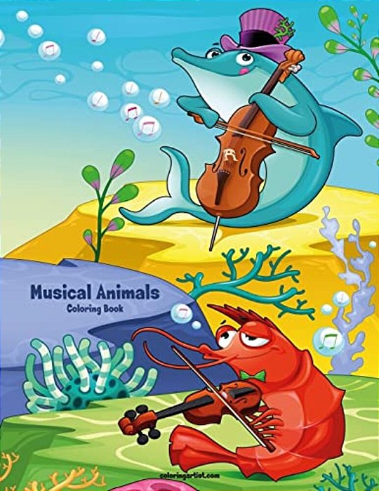 Musical Animals Coloring Book 1-..