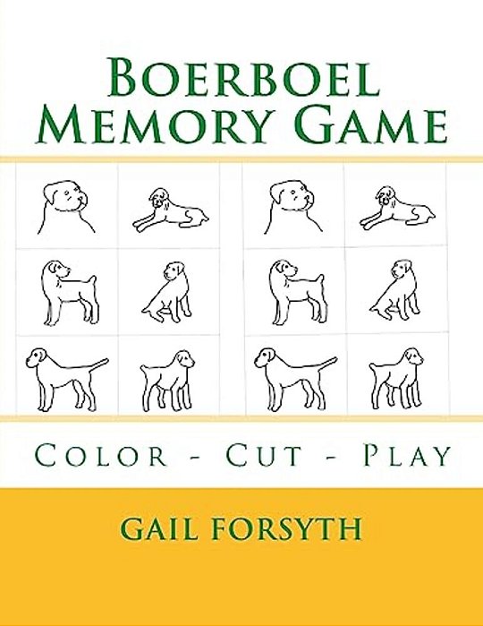 Boerboel Memory Game: Color - Cut - Play-..