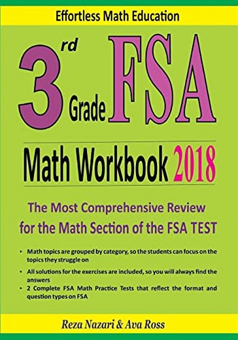 3RD Grade Fsa Math Workbook 2018: The Most Comprehensive Review For The Math Section Of The Fsa Test-..