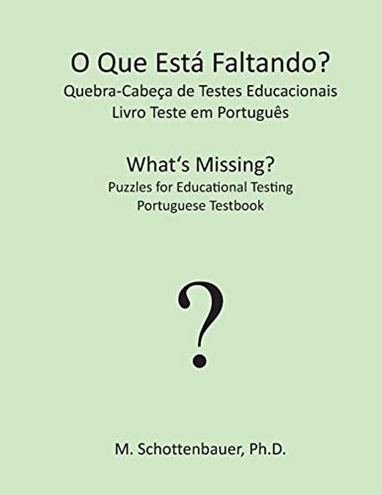 O Que Está Faltando? Quebra-Cabeça De Testes Educacionais: Livro Teste Em Português-..