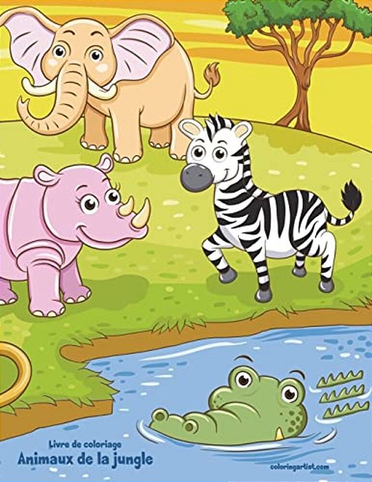 Livre De Coloriage Animaux De La Jungle 2-..