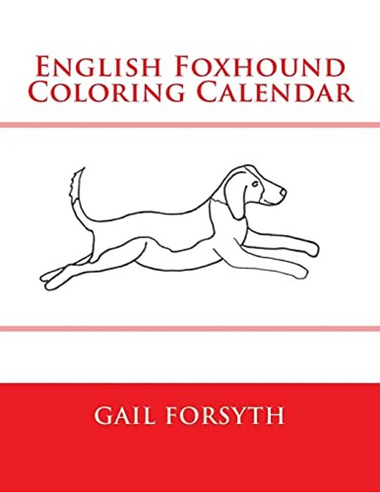 English Foxhound Coloring Calendar-..