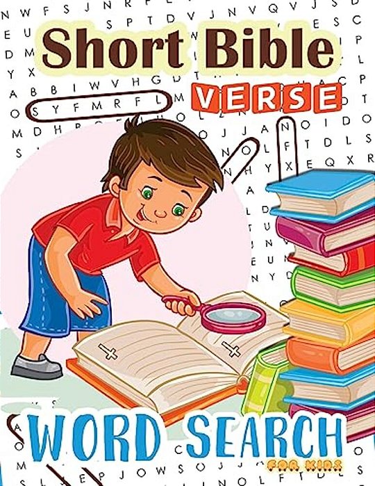 Word Search: Short Bible Verse For Kids: 48 Memory Short Bible Verse For Kids Ages 6-8-..