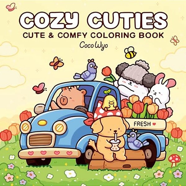 Cozy Cuties: Coloring Book For Adults And Kids-..