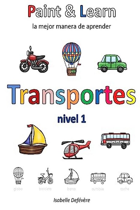 Paint & Learn: Transportes (Nivel 1)-..