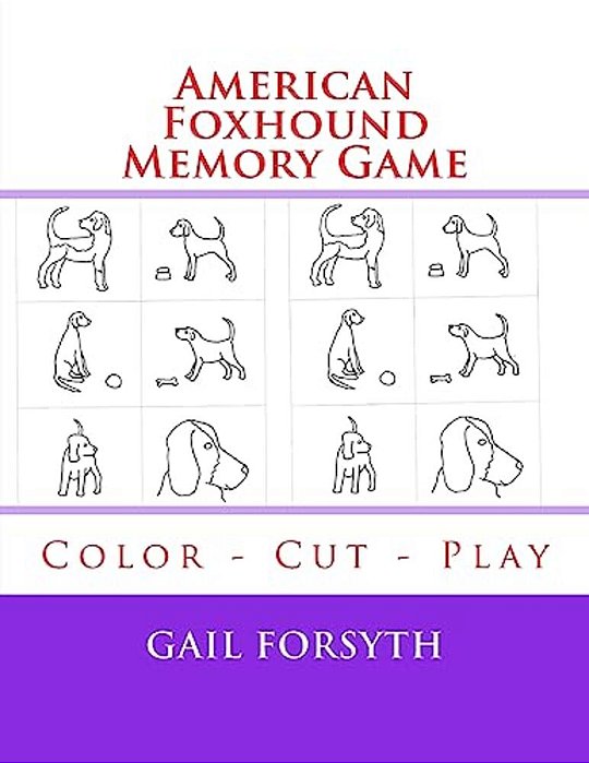 American Foxhound Memory Game: Color - Cut - Play-..