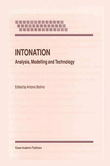 Intonation: Analysis, Modelling And Technology-..