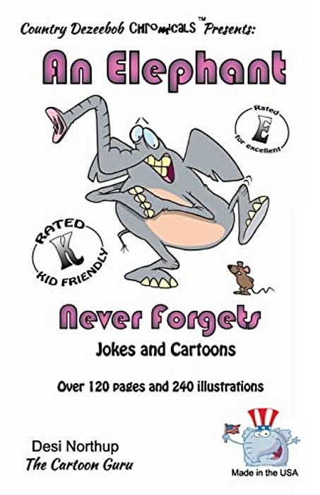 Elephant 1 -- Twinkle Toes -- Jokes And Cartoons: In Black + White-..