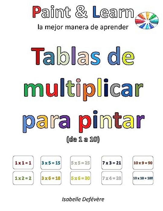 Tablas De Multiplicar Para Pintar (De 1 A 10)-..