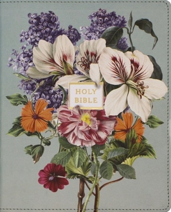 Niv, Artisan Collection Bible, Large Print, Leathersoft, Sage Floral, Red Letter, Comfort Print-..