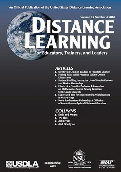 Distance Learning Vol 15 Issue 4-..
