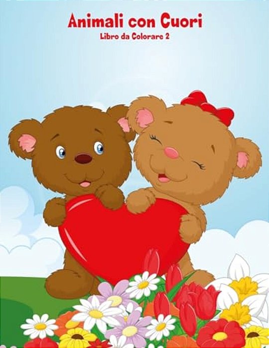 Animali Con Cuori Libro Da Colorare 2-..