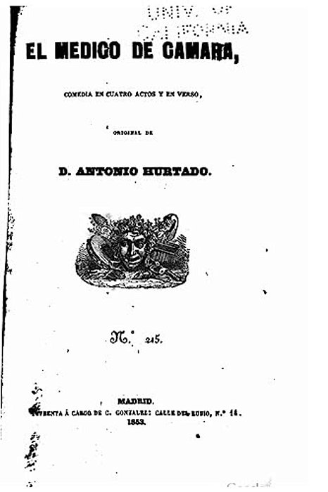 El Médico De Cámara, Comedia En Cuatro Actos Y En Verso-..
