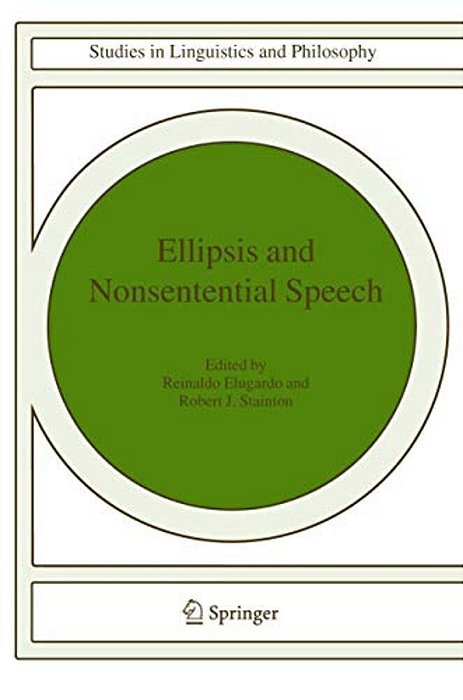 Ellipsis And Nonsentential Speech-..