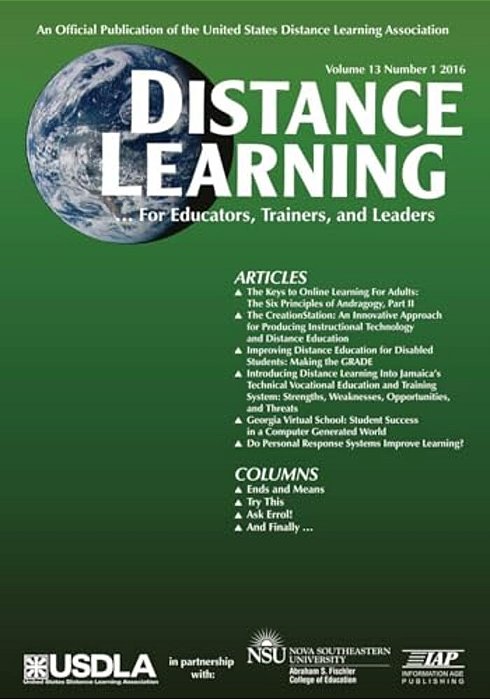 Distance Learning Vol 13 Issue 1-..