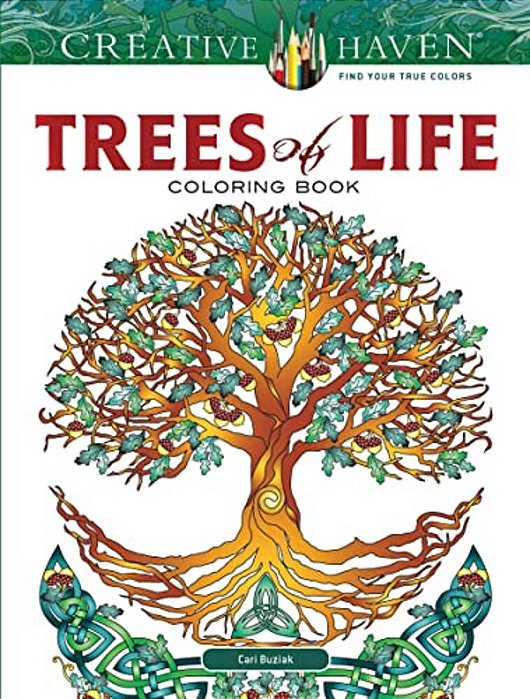 Creative Haven Trees Of Life Coloring Book-..