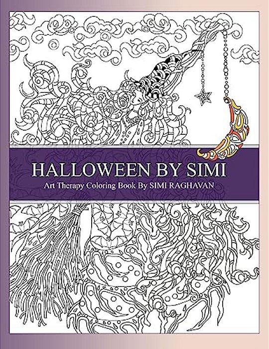 Halloween By Simi: Hand Drawn Halloween Adult Coloring Pages Of Amazing Designs. -..