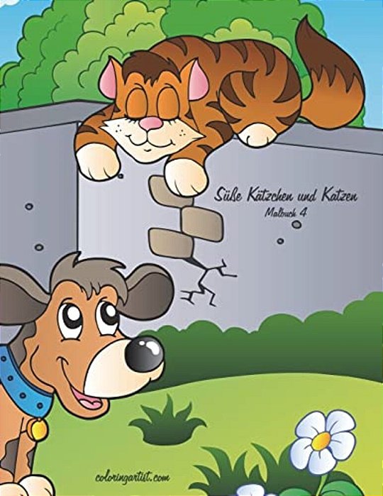 Süße Kätzchen Und Katzen Malbuch 4-..