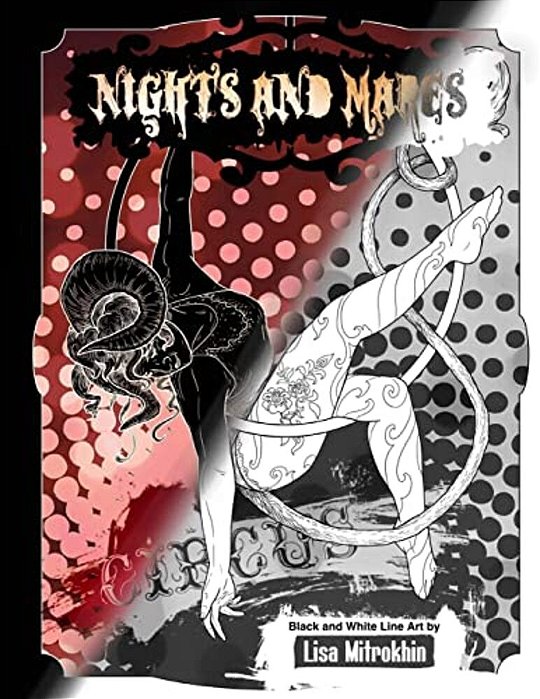 Nights And Mares: Circus - Black And White Line Art-..