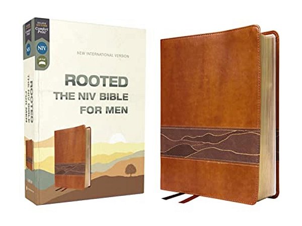 Rooted: The Niv Bible For Men, Leathersoft, Brown, Comfort Print-..
