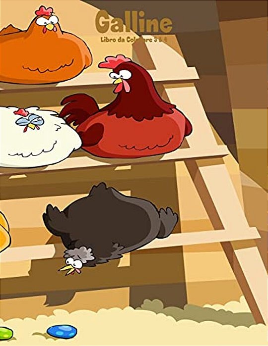 Galline Libro Da Colorare 3 & 4-..