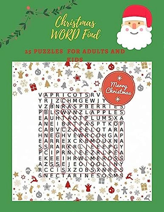 Christmas Word Find 25 Puzzles For Adults And Kids: 25 Puzzles For The Holidays Word Games-..
