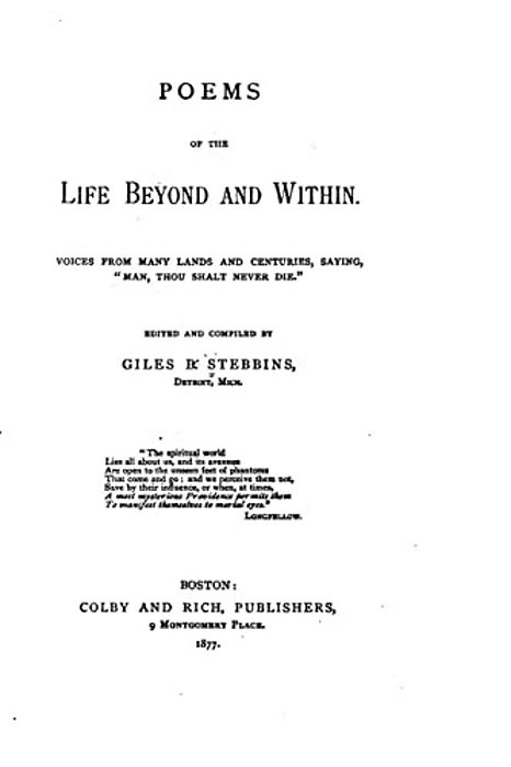 Poems Of The Life Beyond And Within-..
