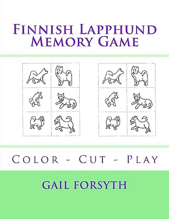 Finnish Lapphund Memory Game: Color - Cut - Play-..