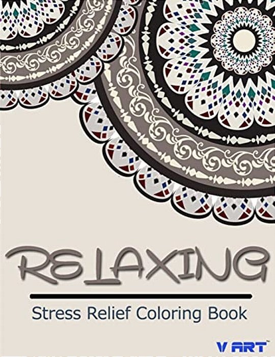 Relaxing Stress Relief Coloring Book-..