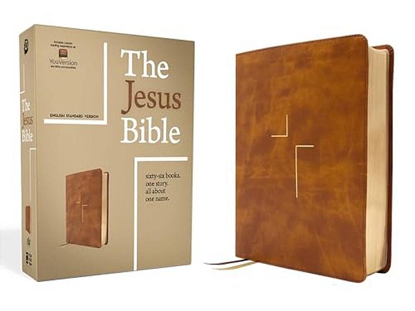 The Jesus Bible, Esv Edition, Leathersoft, Tan-..