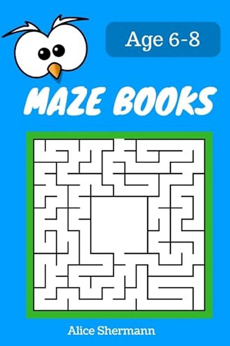 Maze Book For Kids Ages 6-8: 50 Maze Puzzle Games To Boost Kids' Brain, Pocket Size 6X9 Inch, Large Print-..