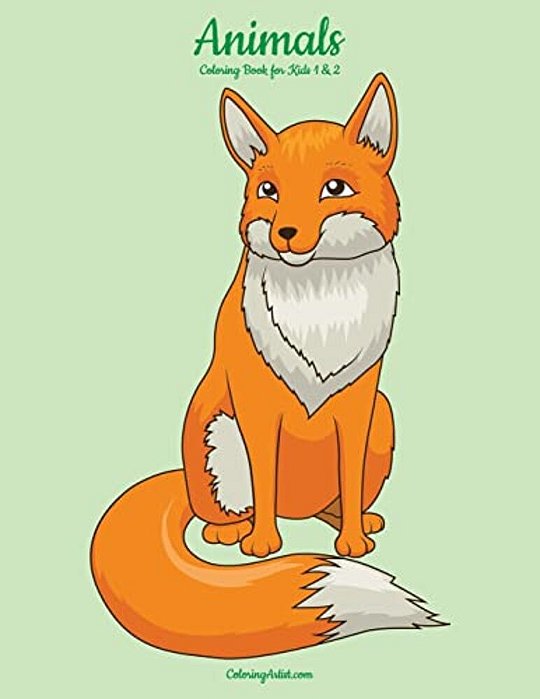 Animals Coloring Book For Kids 1 & 2-..