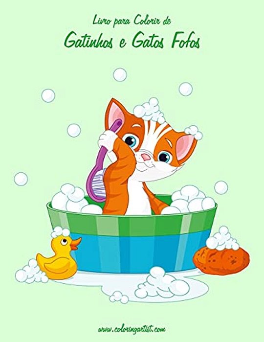 Livro Para Colorir De Gatinhos E Gatos Fofos 1-..