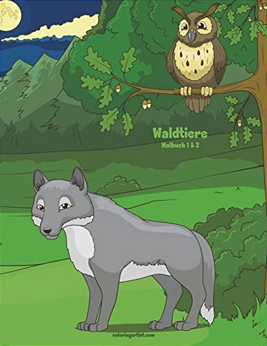 Waldtiere-Malbuch 1 & 2-..
