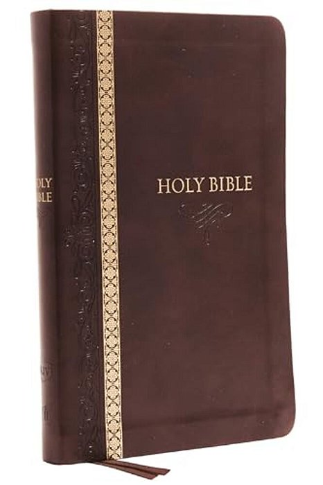 Kjv, Thinline Bible, Standard Print, Imitation Leather, Brown, Indexed, Red Letter Edition, Comfort Print-..