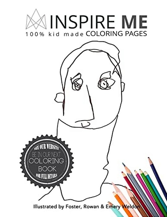 Inspire Me Kid Drawn Coloring Book-..