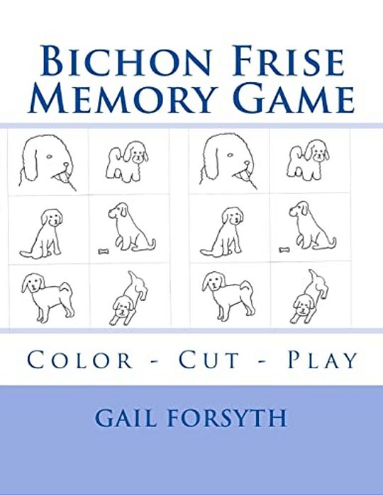 Bichon Frise Memory Game: Color - Cut - Play-..
