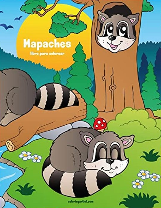 Mapaches Libro Para Colorear 1-..