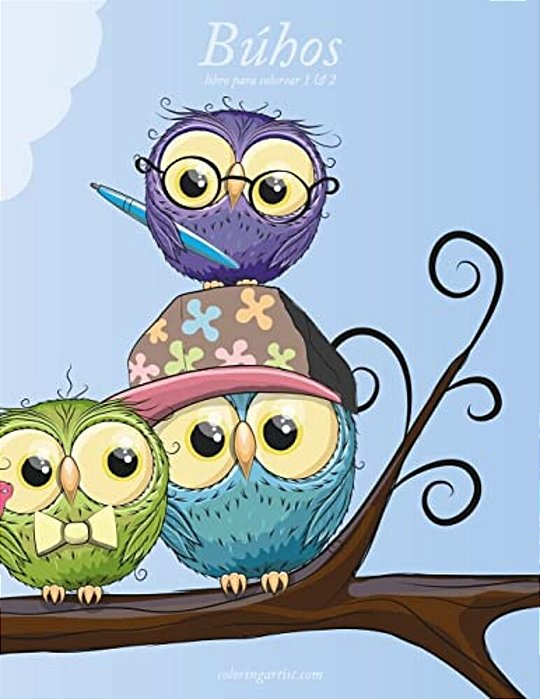Búhos Libro Para Colorear 1 & 2-..