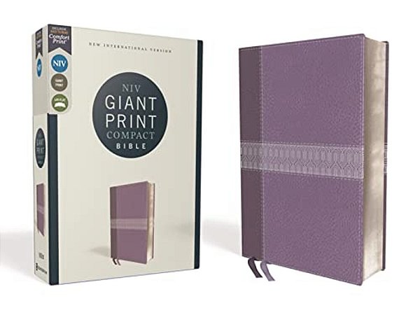 Niv, Giant Print Compact Bible, Leathersoft, Purple, Red Letter Edition, Comfort Print-..