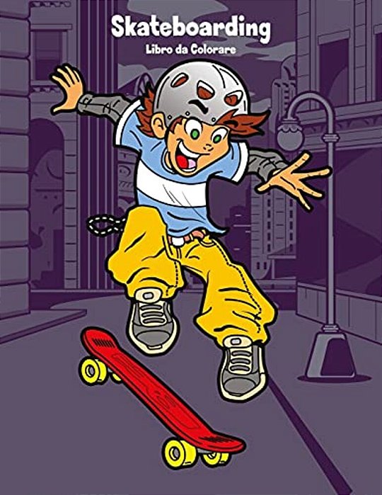 Skateboarding Libro Da Colorare 1-..