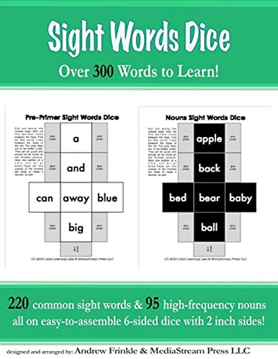 Sight Words Dice: Over 300 Sight Words To Learn-..