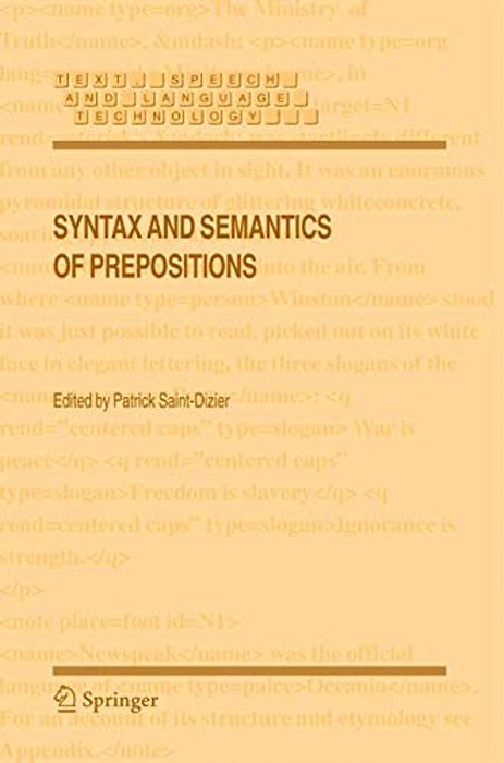 Syntax And Semantics Of Prepositions-..