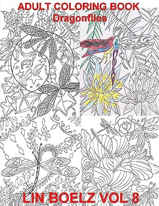 Adult Coloring Book Dragonflies-..