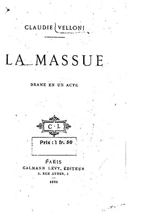 La Massue, Drame En Un Acte-..