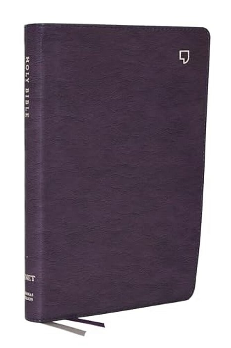 Net Bible, Large Print Thinline With Cross References, Purple Leathersoft, Comfort Print-..
