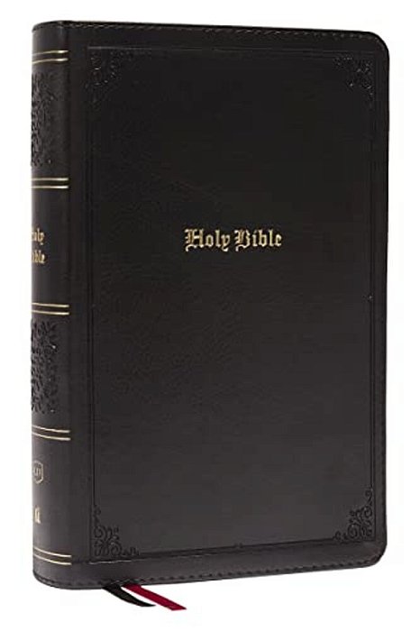 Kjv Holy Bible: Large Print Single-Column With 43,000 End-Of-verse Cross References, Black Leathersoft, Personal Size, Red Letter, Comfort Print: King-..